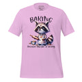 Pink t-shirt with a raccoon graphic and text on a wooden surface, featuring the brand 'StayClothed'.