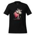 Cat Hugging Large Red Heart T-Shirt - Valentine's Day Love & Embrace by StayClothed.com