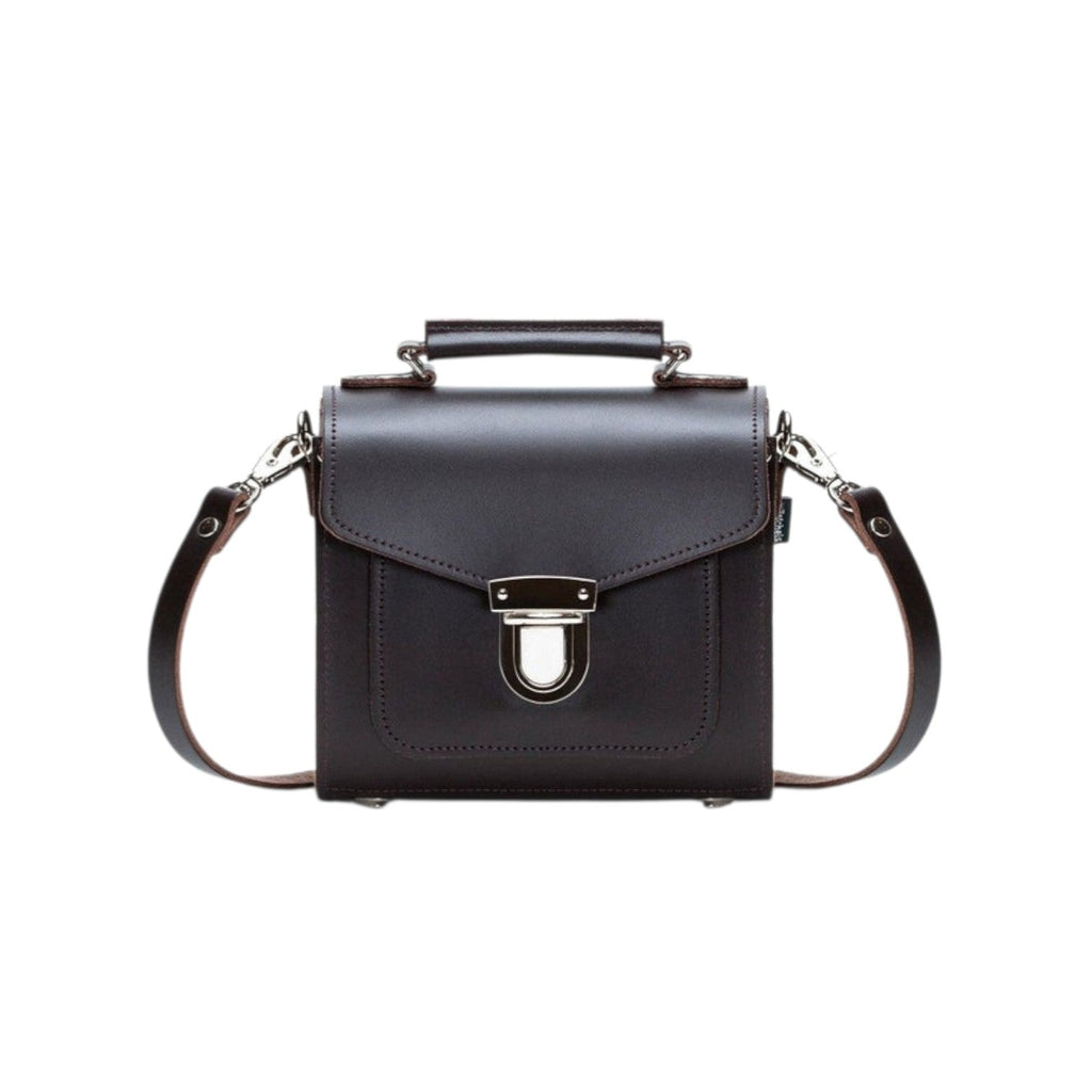 Zatchels Dark Brown Sugarcube Handmade Leather Handbag