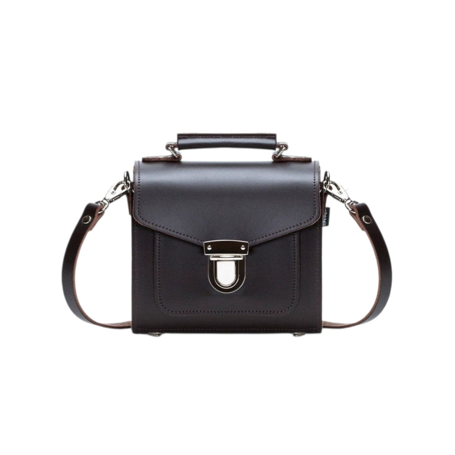 Zatchels Dark Brown Sugarcube Handmade Leather Handbag
