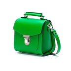 Zatchels Green Sugarcube leather handbag side view
