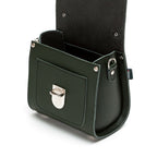 Zatchels Ivy Green Sugarcube leather handbag detail view