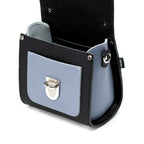 Zatchels Mocha Mauve Sugarcube leather handbag detail view