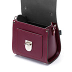 Zatchels Oxblood Sugarcube leather handbag detail view