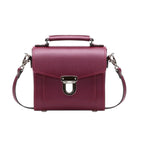 Zatchels Oxblood Sugarcube Handmade Leather Handbag front view