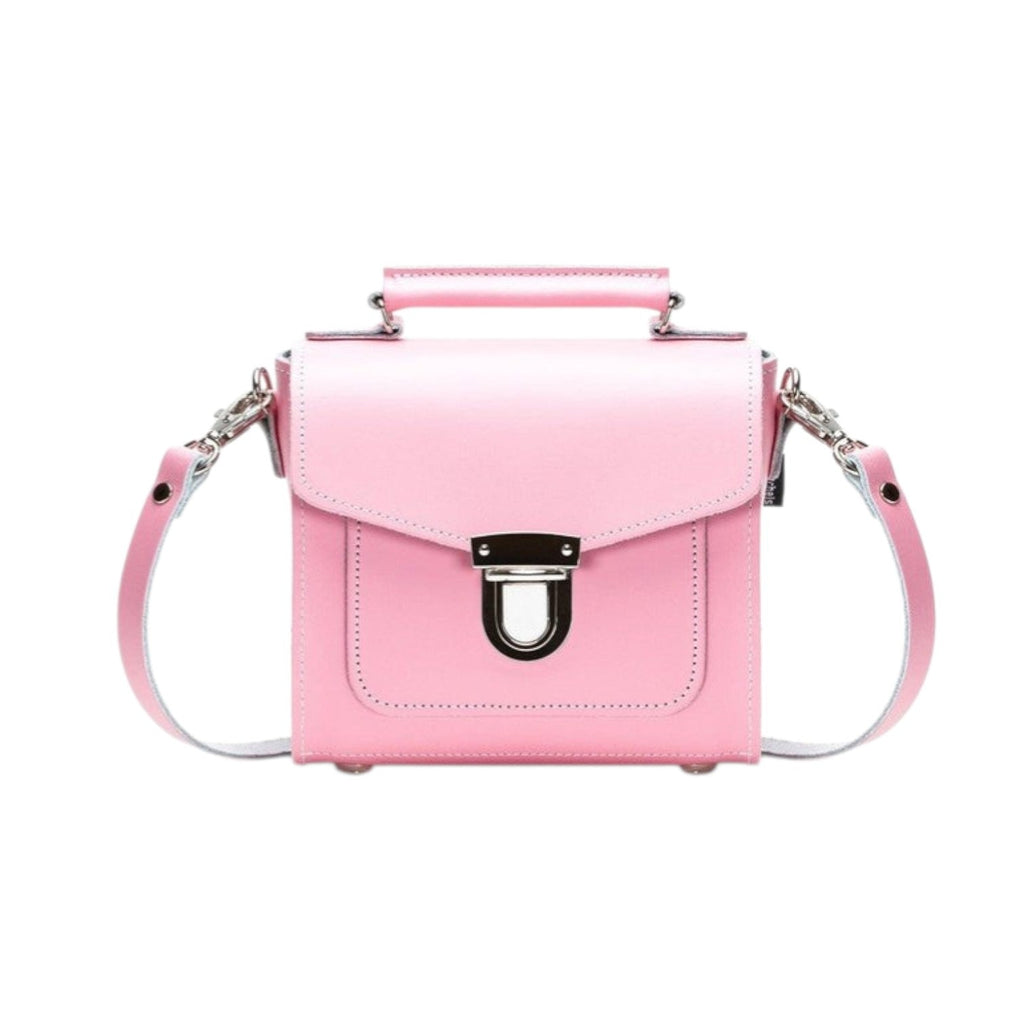 Zatchels Pastel Pink Sugarcube Handmade Leather Handbag front view