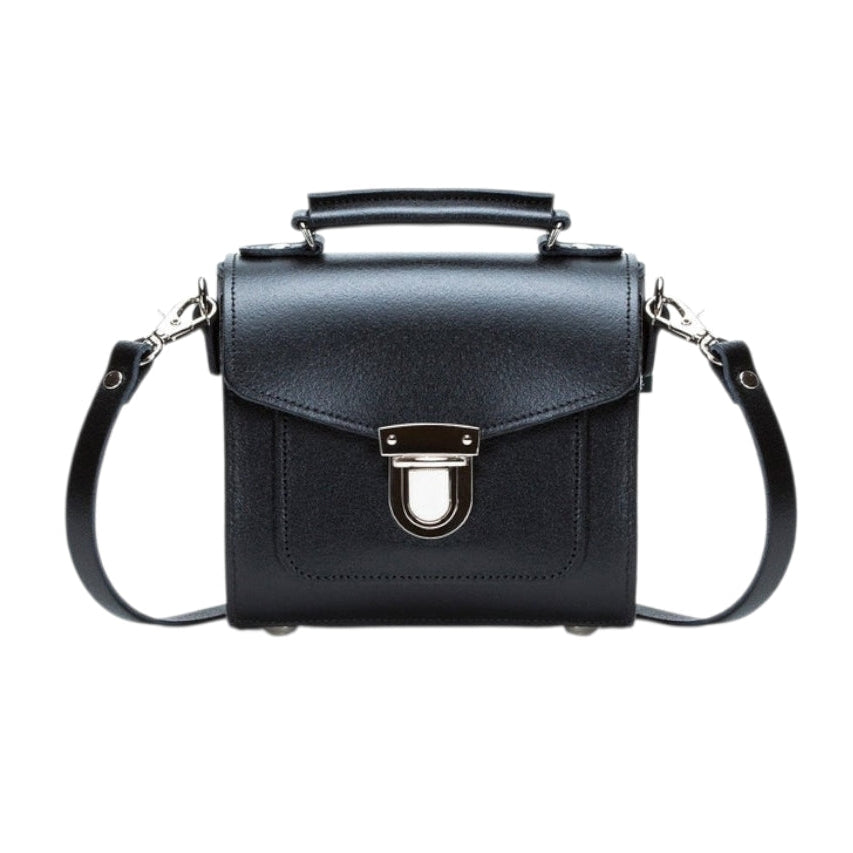Zatchels Black Sugarcube Handmade Leather Handbag