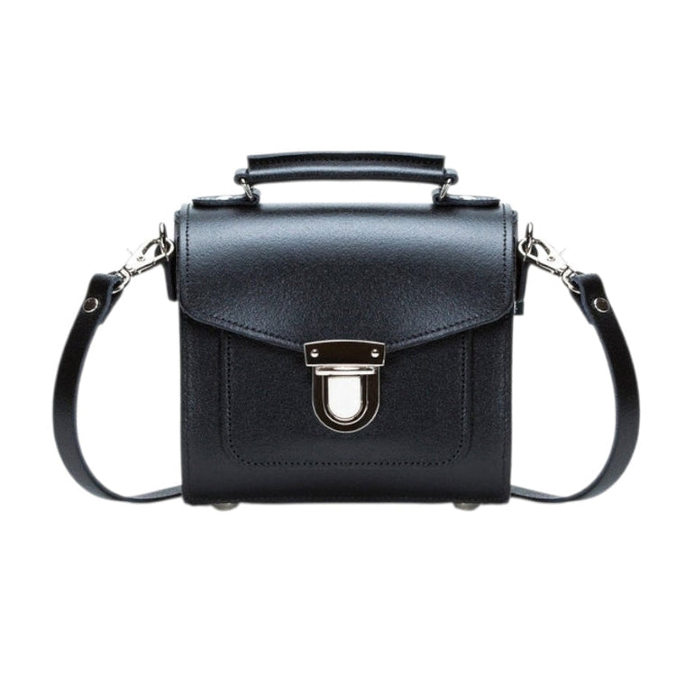 Zatchels Black Sugarcube Handmade Leather Handbag