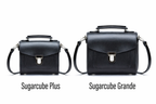 Zatchels Black Sugarcube Handmade Leather Handbag