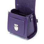 Zatchels Purple Sugarcube leather handbag detail view