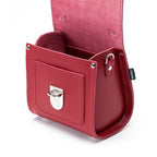 Zatchels Red Sugarcube leather handbag detail view
