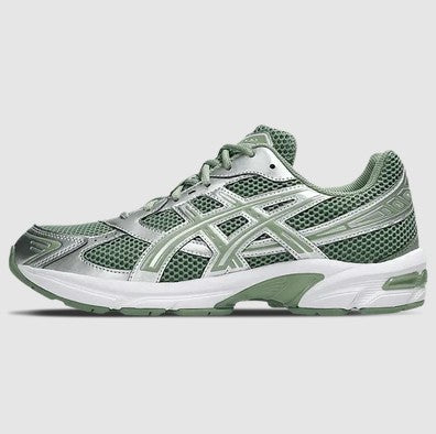 ASICS GEL-1130 Swamp Green Silver Trainers