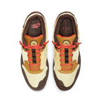 Nike Air Max 1 Baroque Brown trainers top view showing laces