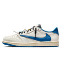 Air Jordan 1 Retro Low OG SP Travis Scott Fragment Sail Military Blue Trainers
