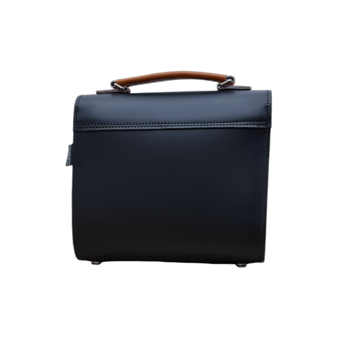 Zatchels two tone Sugarcube handbag close detail