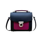 Zatchels two tone Sugarcube handbag side view