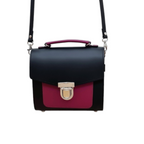 Zatchels two tone Sugarcube handbag detail view