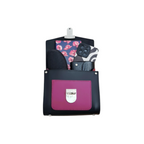 Zatchels black magenta Sugarcube handbag close detail