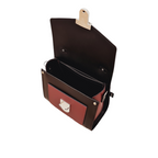 Zatchels Black & Oxblood Two Tone Sugarcube Handbag