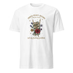 White unisex basic softstyle t-shirt front view