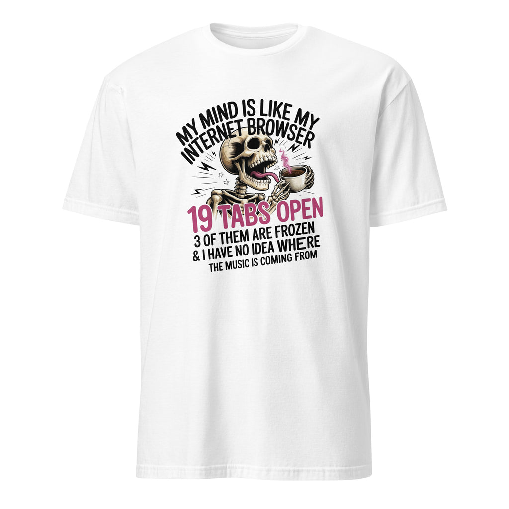 White unisex basic softstyle t-shirt front view