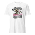 White unisex basic softstyle t-shirt front view