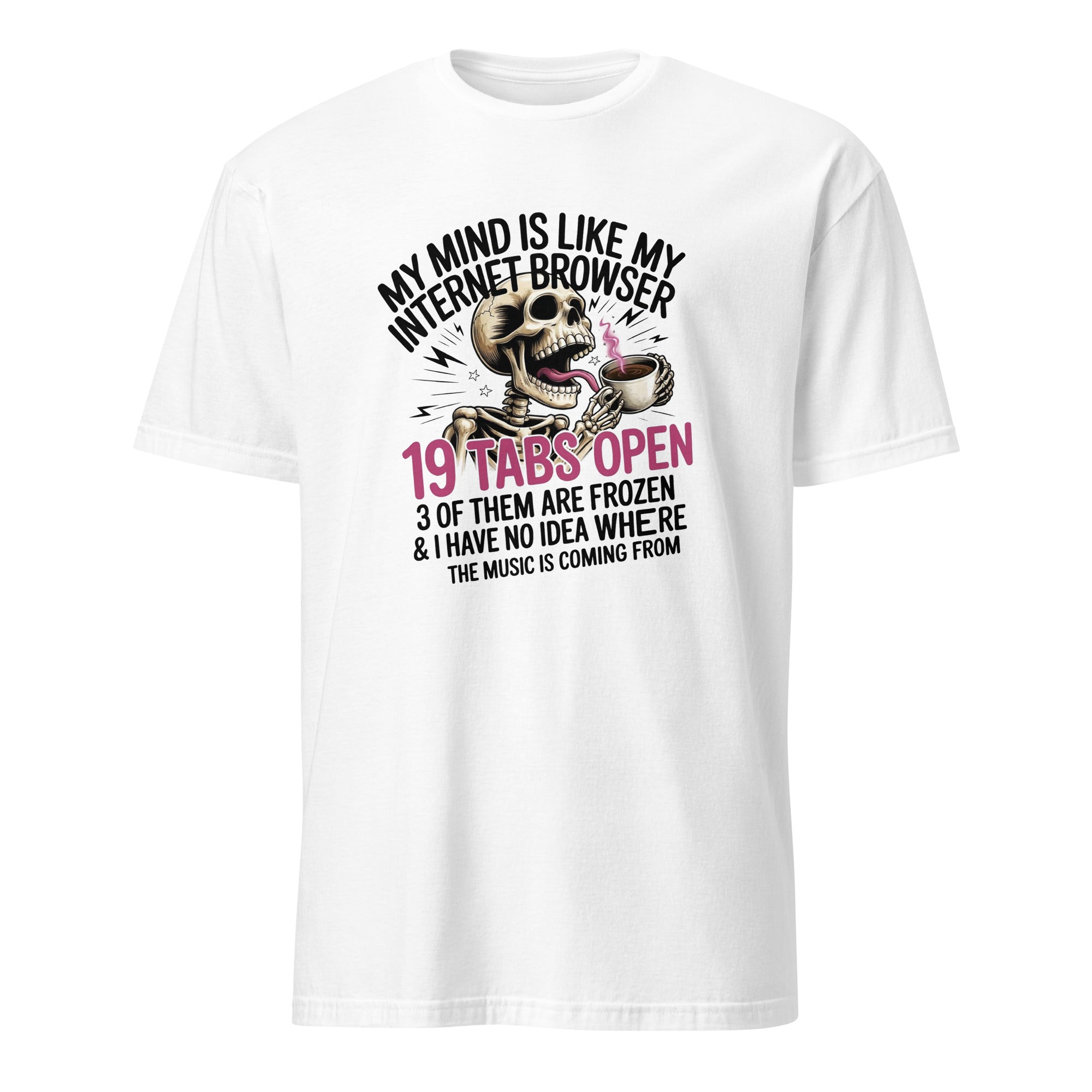 White unisex basic softstyle t-shirt front view