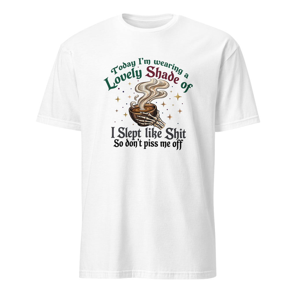 White unisex basic softstyle t-shirt front view