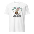 White unisex basic softstyle t-shirt front view