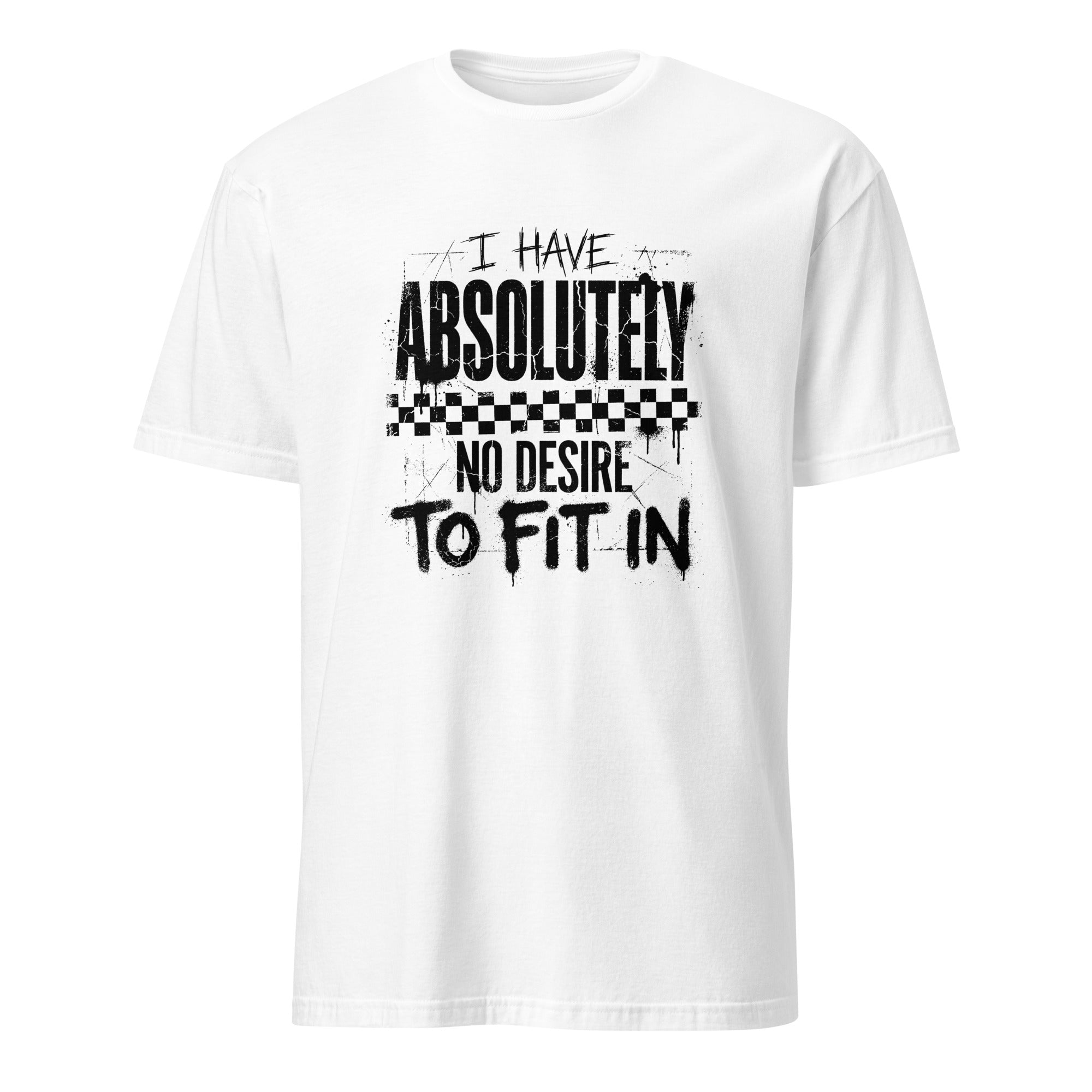 White unisex basic softstyle t-shirt front view
