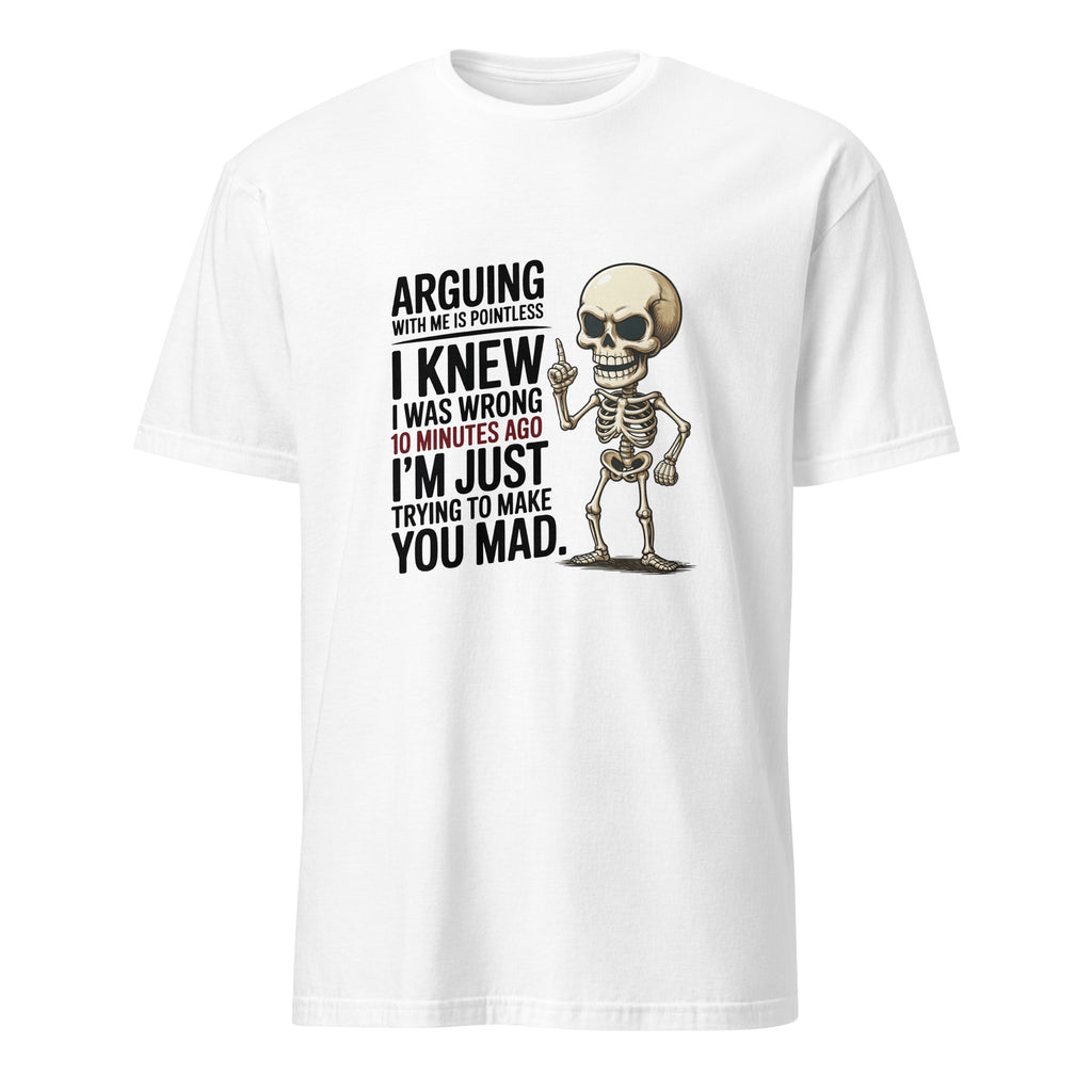 White unisex basic softstyle t-shirt front view