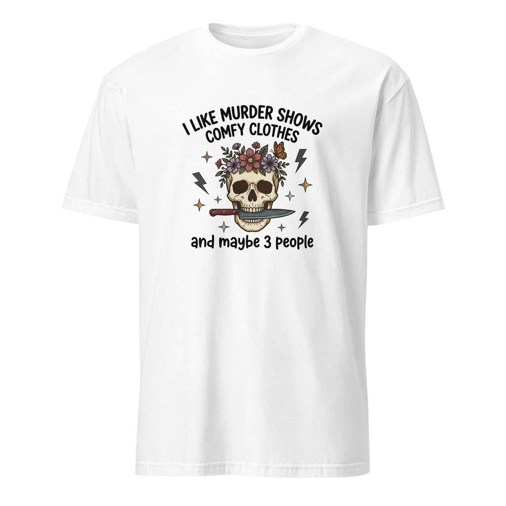 White unisex basic softstyle t-shirt front view