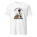 White unisex basic softstyle t-shirt front view