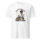 White unisex basic softstyle t-shirt front view