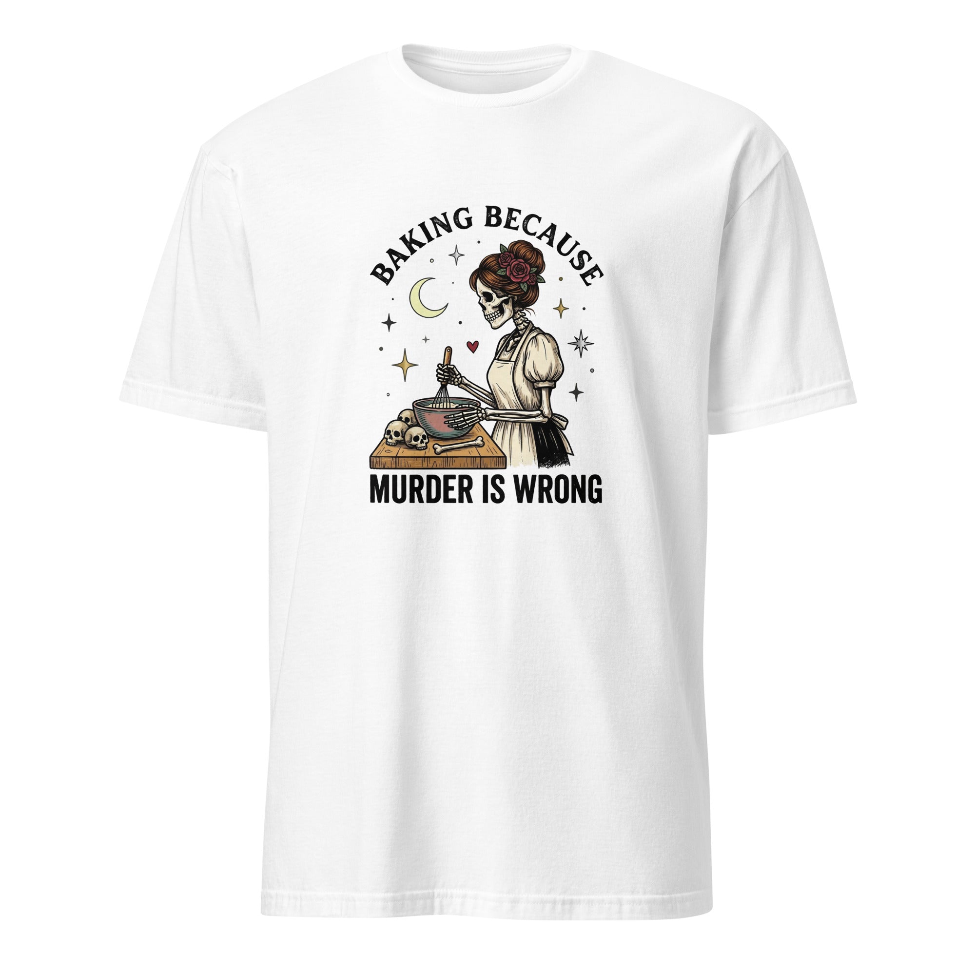 White unisex basic softstyle t-shirt front view