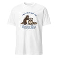 White unisex basic softstyle t-shirt front view