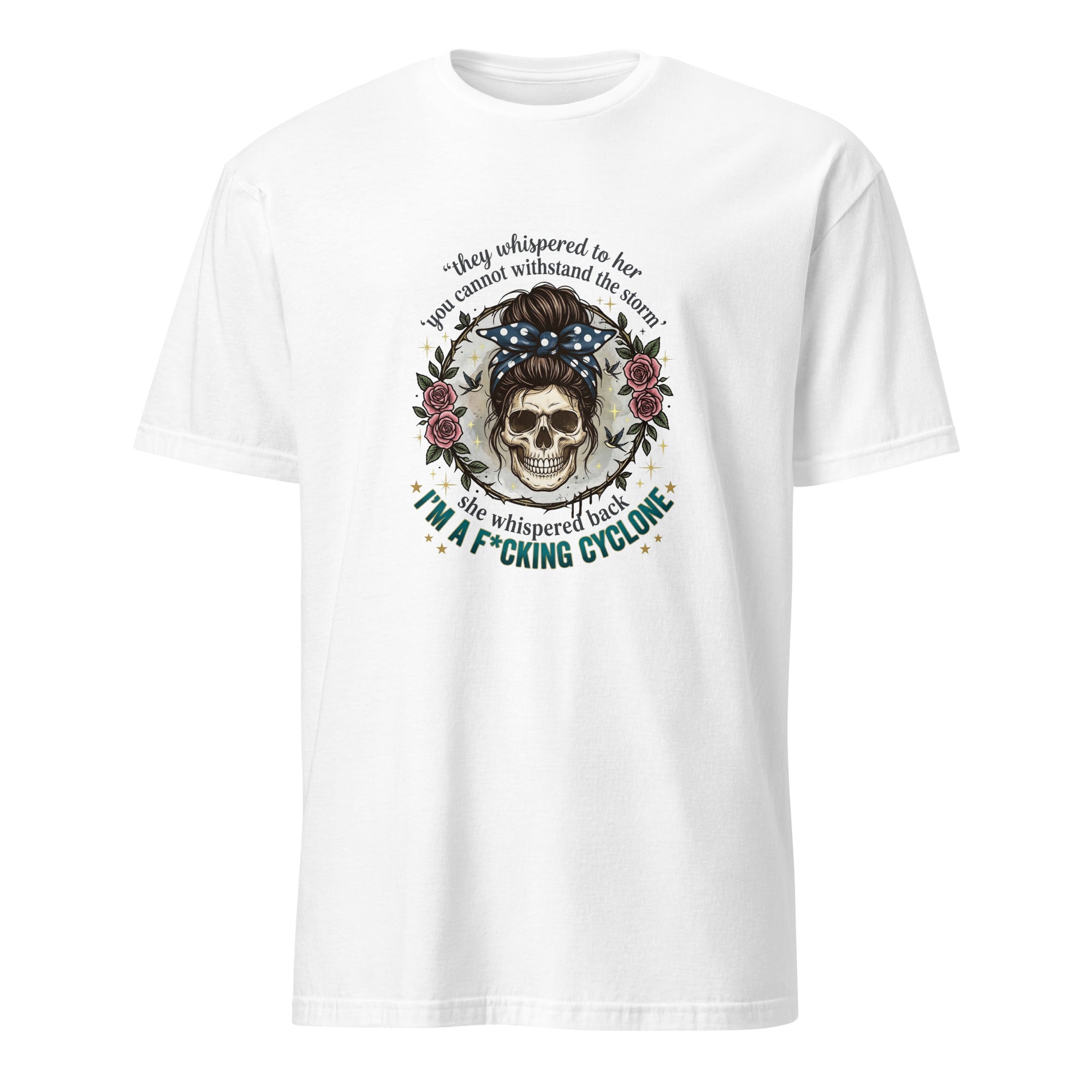 White unisex basic softstyle t-shirt front view
