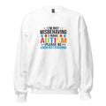 White unisex crew neck sweatshirt with long sleeves shown from the front.
