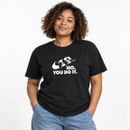 Garment Dyed Heavyweight T-Shirt in Black worn by a model in an upper-body front relaxed pose on a clean white background