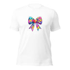 White unisex staple t-shirt shown from the front.