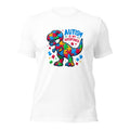 White unisex staple t-shirt shown from the front.