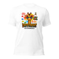 White unisex staple t-shirt shown from the front.