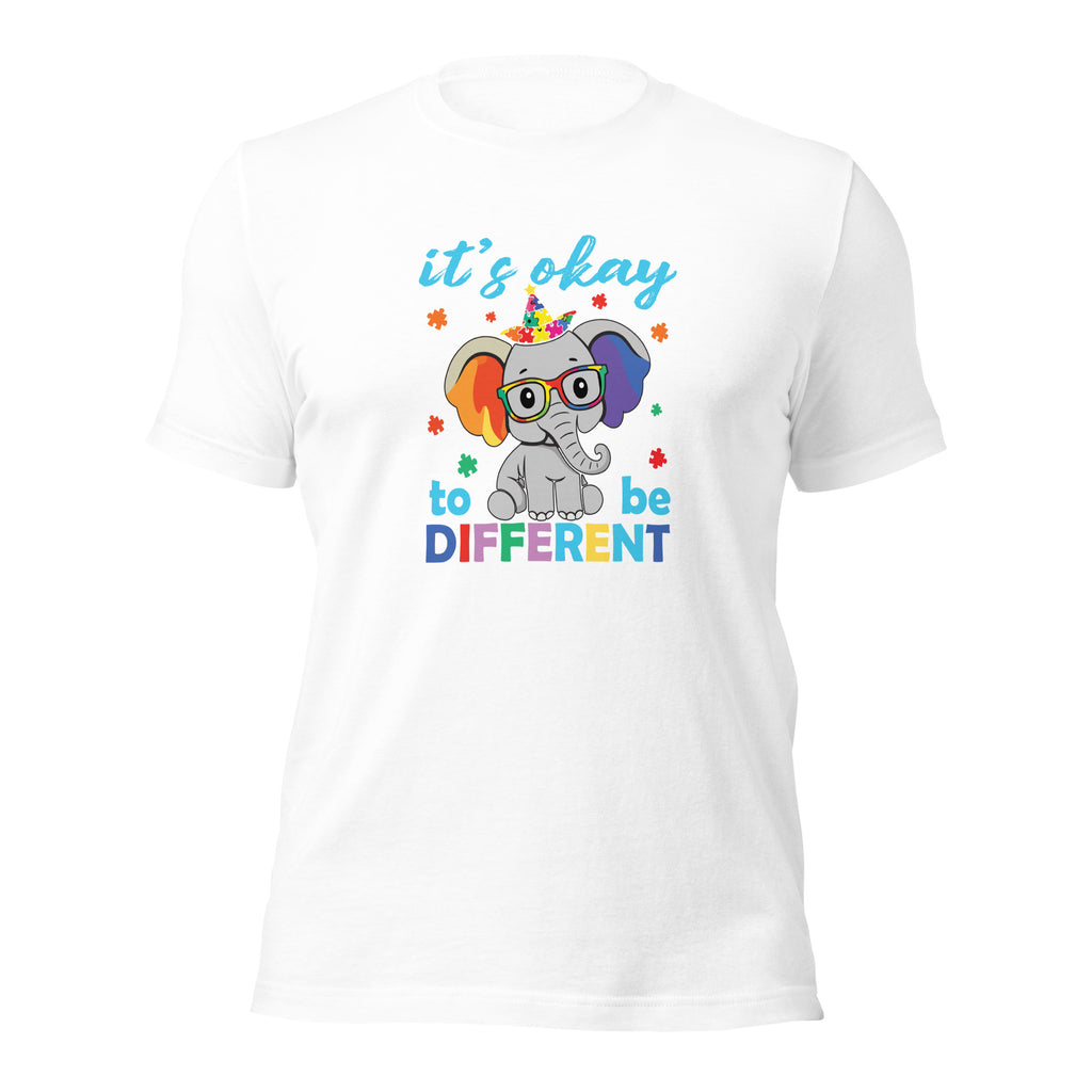 White unisex staple t-shirt shown from the front.