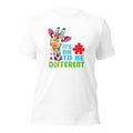 White unisex staple t-shirt shown from the front.
