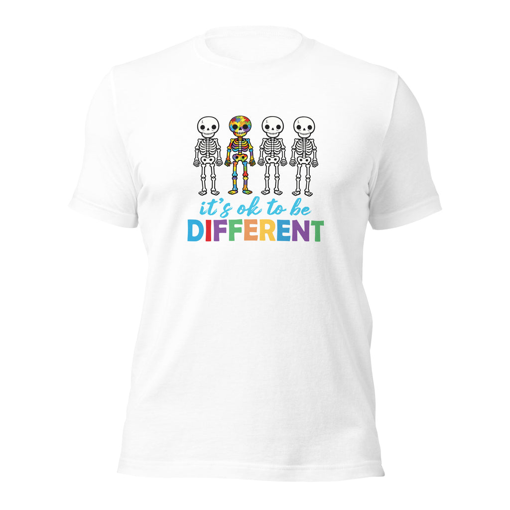 White unisex staple t-shirt shown from the front.