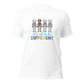 White unisex staple t-shirt shown from the front.