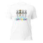White unisex staple t-shirt shown from the front.