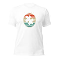 White unisex staple t-shirt shown from the front.
