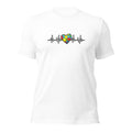 White unisex staple t-shirt shown from the front.