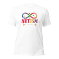 White unisex staple t-shirt shown from the front.